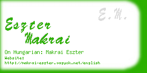 eszter makrai business card